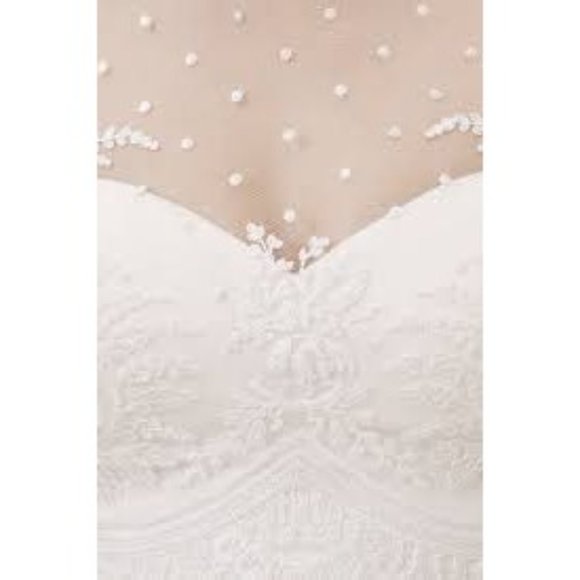 BHLDN Catherine Deane Leanna Bodysuit Size 14 Long sleeve lace wedding - Picture 4 of 9